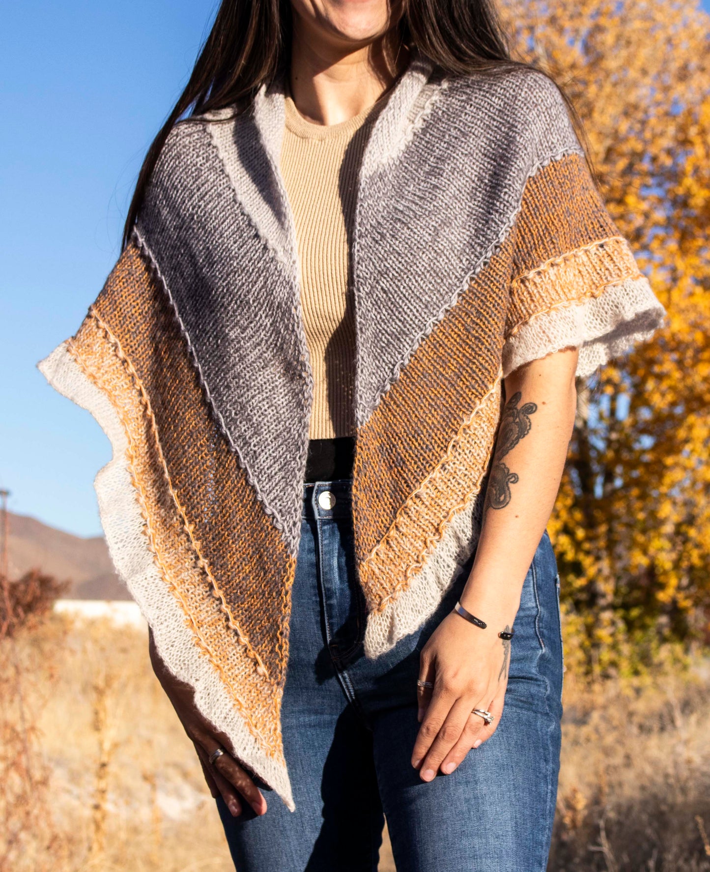 Golden Cliffs Shawl, PDF