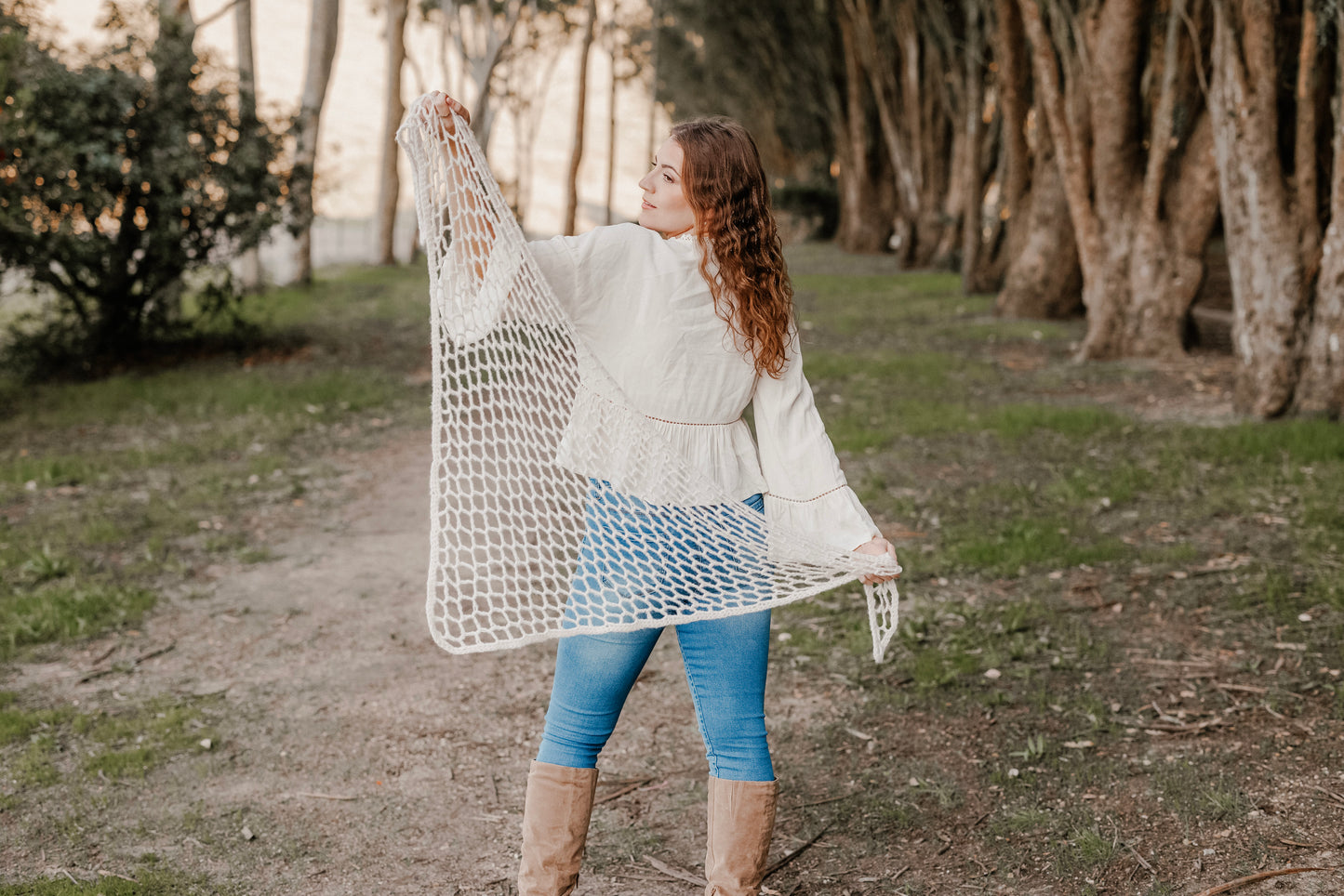 Trinity Triangular Shawl (Crochet), PDF